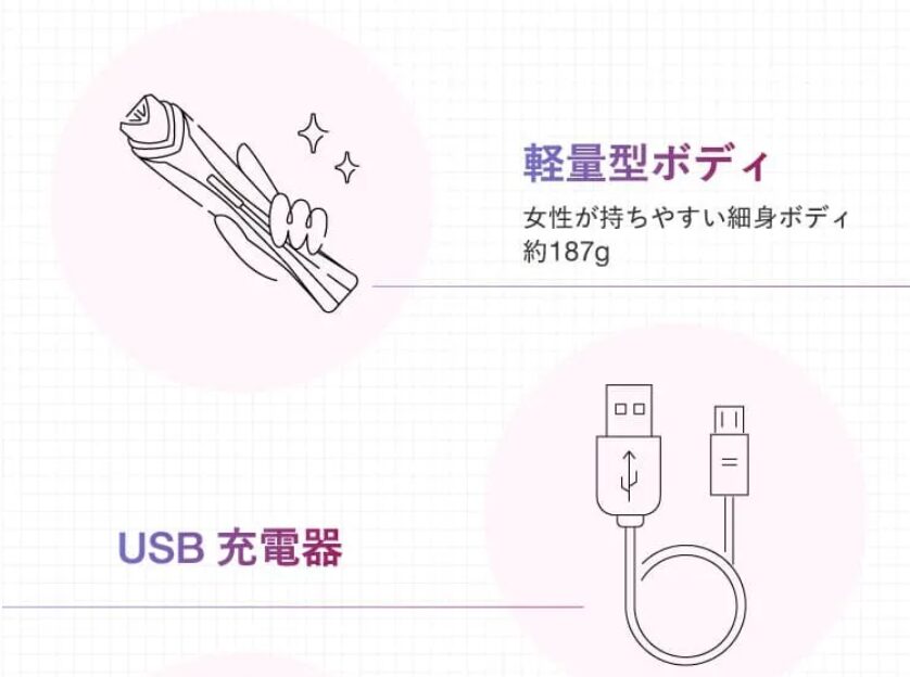 ディマーニRF美顔器の使いやすい仕様